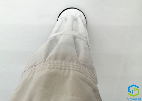 130mm PTFE Pleated ফিল্টার ব্যাগ 8 Pleats মালা কফ